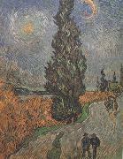 Vincent Van Gogh Roar with Cypress and Star (nn04) Spain oil painting artist